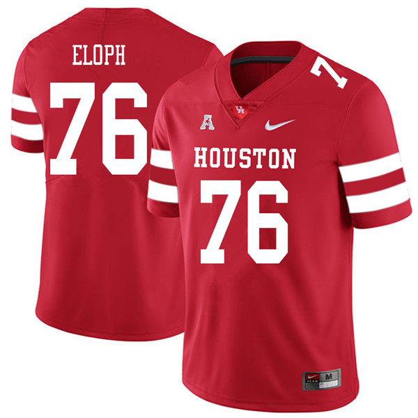 2018 Men #76 Kameron Eloph Houston Cougars College Football Jerseys Sale-Red